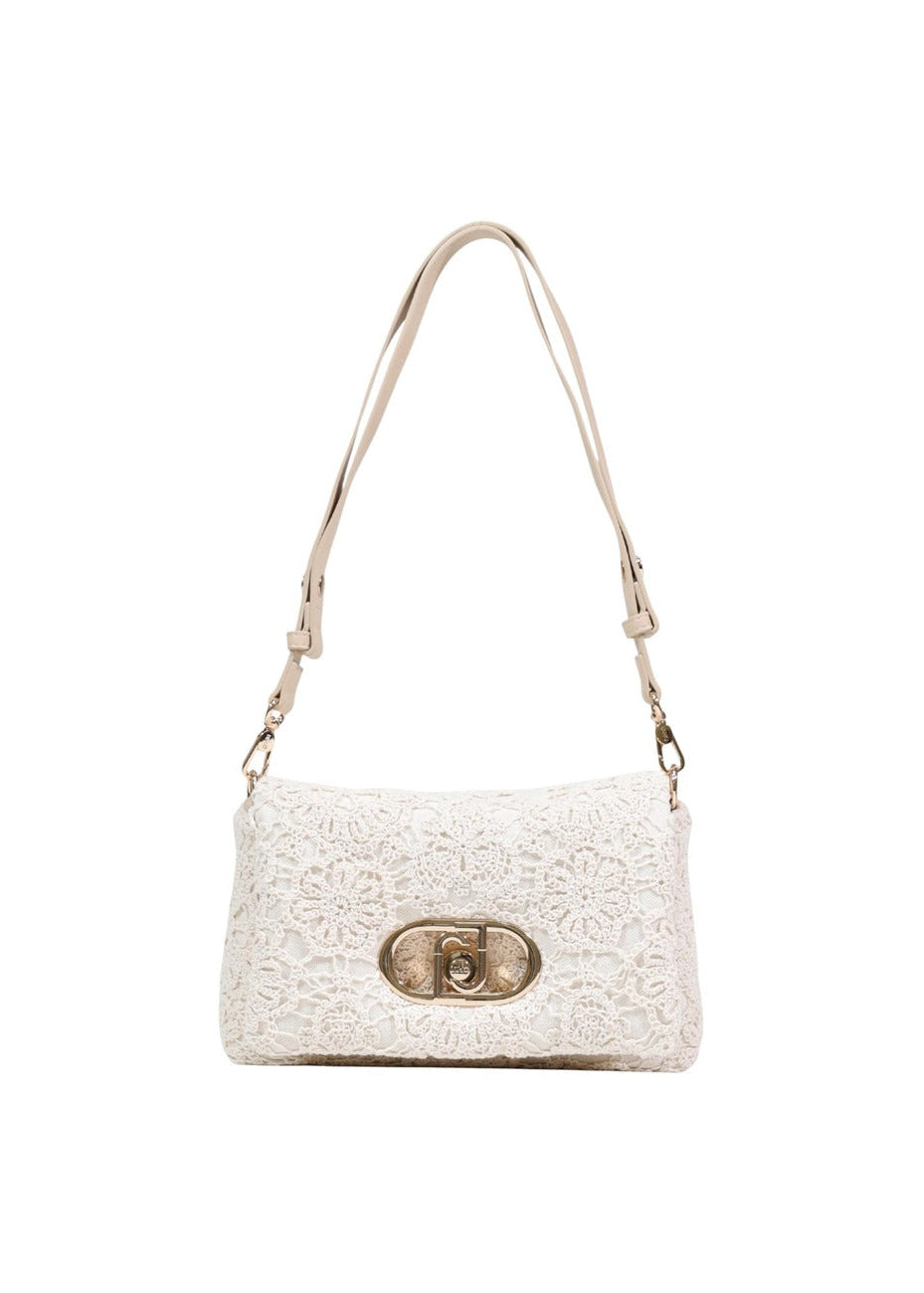 Liu Jo Damenhandtasche Beige mit Schultergurt und Knopfverschluss
