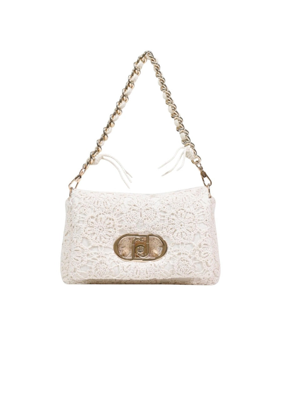 Liu Jo Damenhandtasche Beige mit Schultergurt und Knopfverschluss