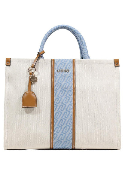 Borsa Donna Liu Jo Beige a Mano con Tracolla in Cotone