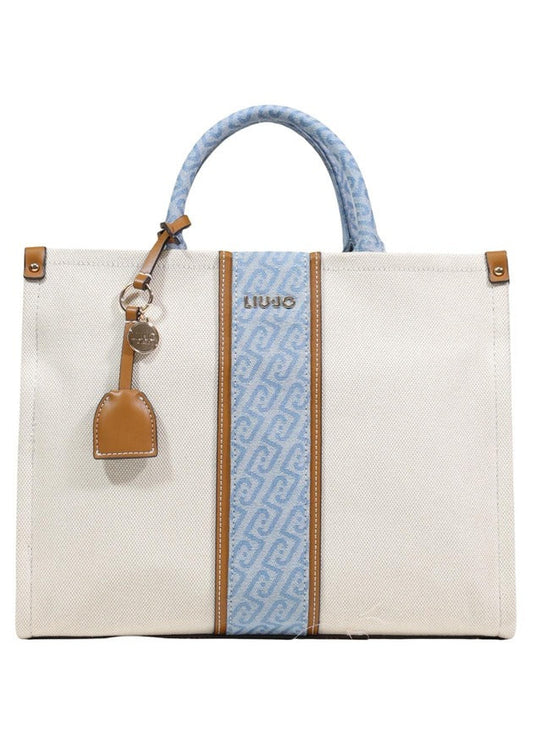 Borsa Donna Liu Jo Beige a Mano con Tracolla in Cotone