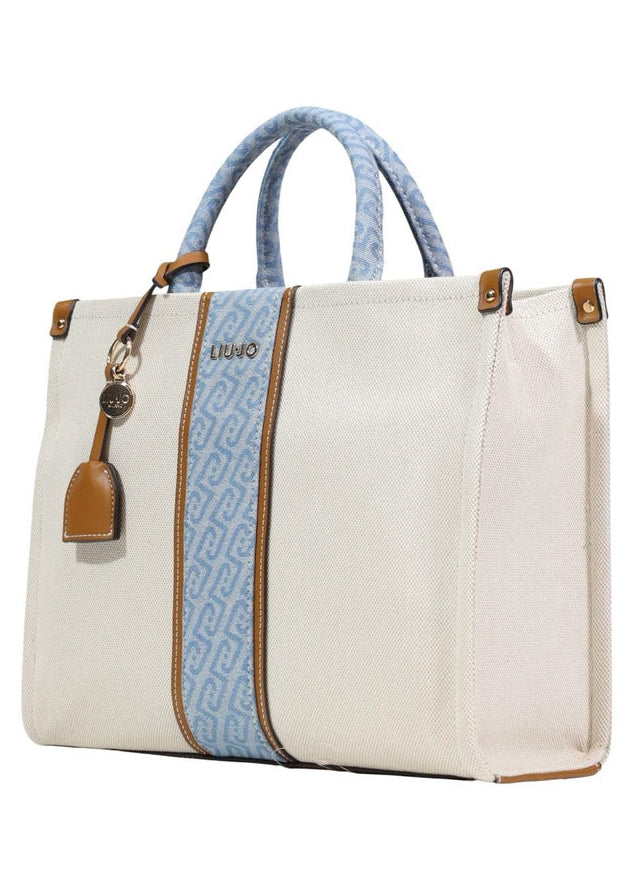 Borsa Donna Liu Jo Beige a Mano con Tracolla in Cotone
