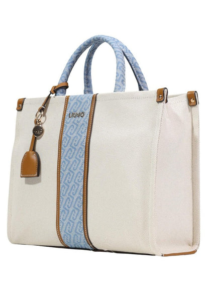 Borsa Donna Liu Jo Beige a Mano con Tracolla in Cotone