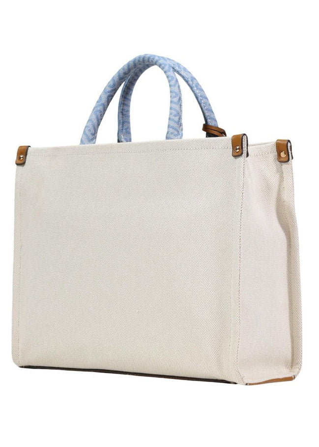 Borsa Donna Liu Jo Beige a Mano con Tracolla in Cotone