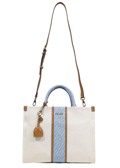 Borsa Donna Liu Jo Beige a Mano con Tracolla in Cotone