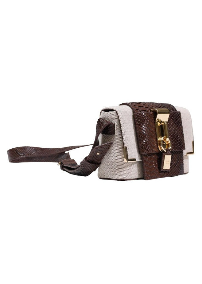 Borsa Donna Replay Beige a Tracolla in Cotone