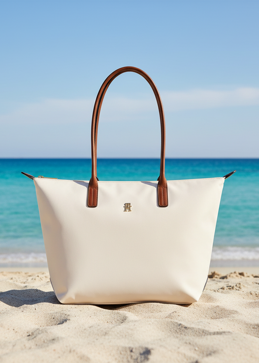 Borsa Donna Tommy Hilfiger Bianca Tote con Zip