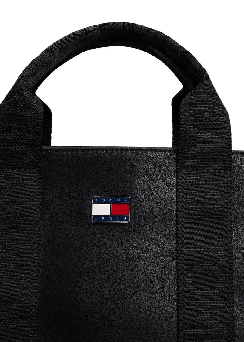 Borsa Donna Tommy Hilfiger Mini Tote Nera con Tracolla