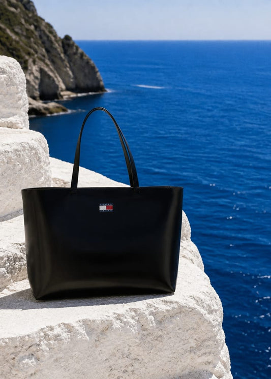 Borsa Donna Tommy Hilfiger Nera Tote con Cerniera