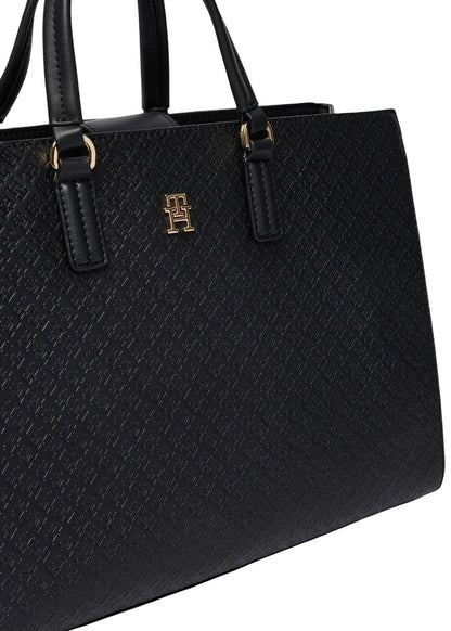 Borsa Donna Tommy Hilfiger Nera con Tracolla e Zip
