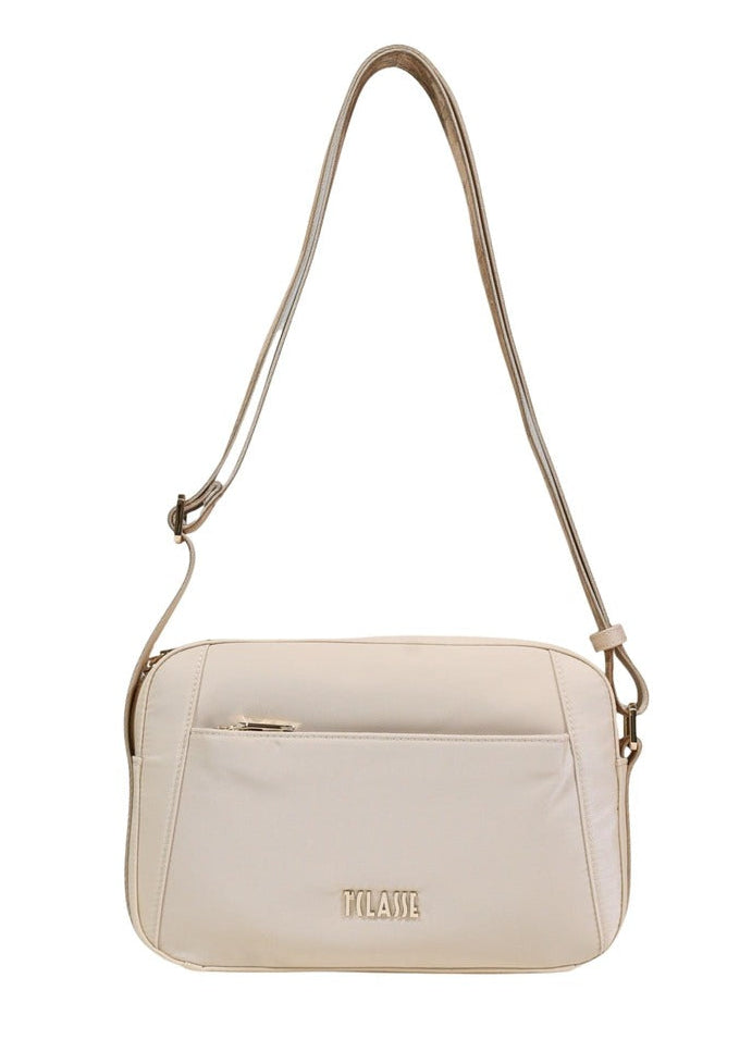 Borsa a Tracolla Alviero Martini Prima Classe Beige con Cerniera