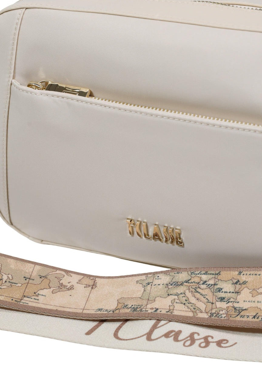 Borsa a Tracolla Alviero Martini Prima Classe Beige con Cerniera