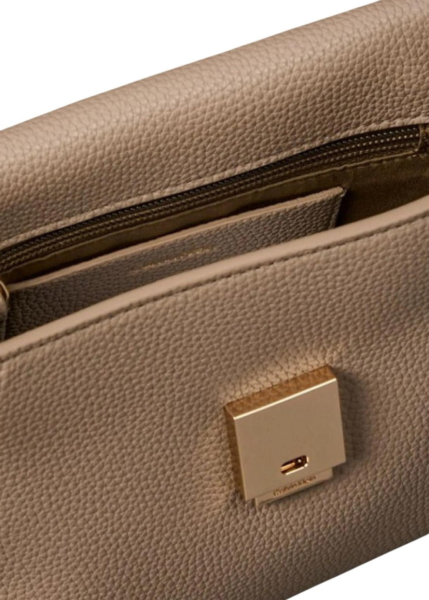 Borsa a Tracolla Calvin Klein Grigia con Bottoni Automatici