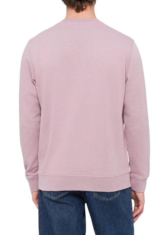 Felpa Uomo Boss Rosa in Cotone Minimal