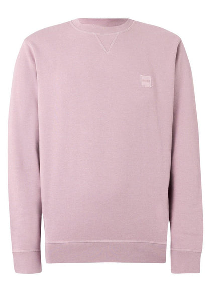 Felpa Uomo Boss Rosa in Cotone Minimal