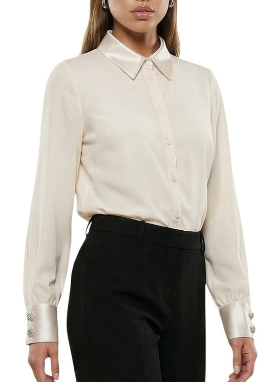 Camicia Donna Artigli Beige con Bottoni