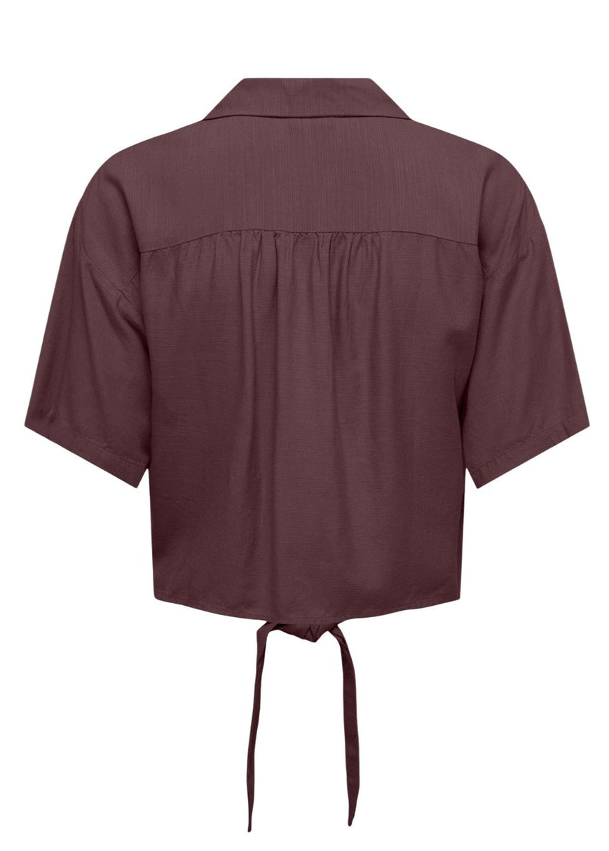 Camicia Donna Jacqueline De Yong Porpora con Scollo a V