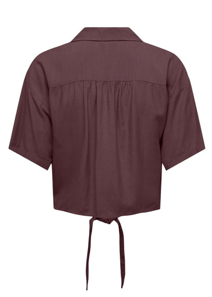 Camicia Donna Jacqueline De Yong Porpora con Scollo a V