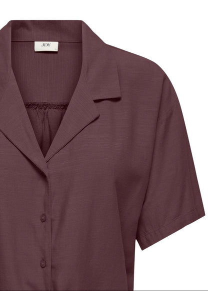 Camicia Donna Jacqueline De Yong Porpora con Scollo a V