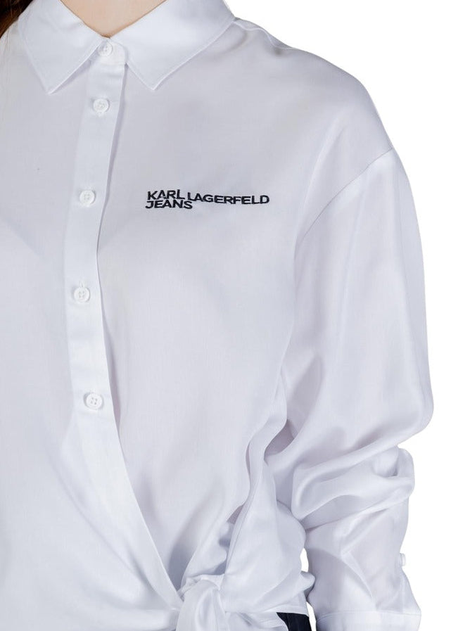 Camicia Donna Karl Lagerfeld Jeans Bianca in Lyocell