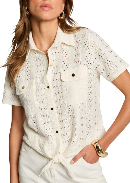 Camicia Donna Morgan De Toi Beige con Tasche e Bottoni