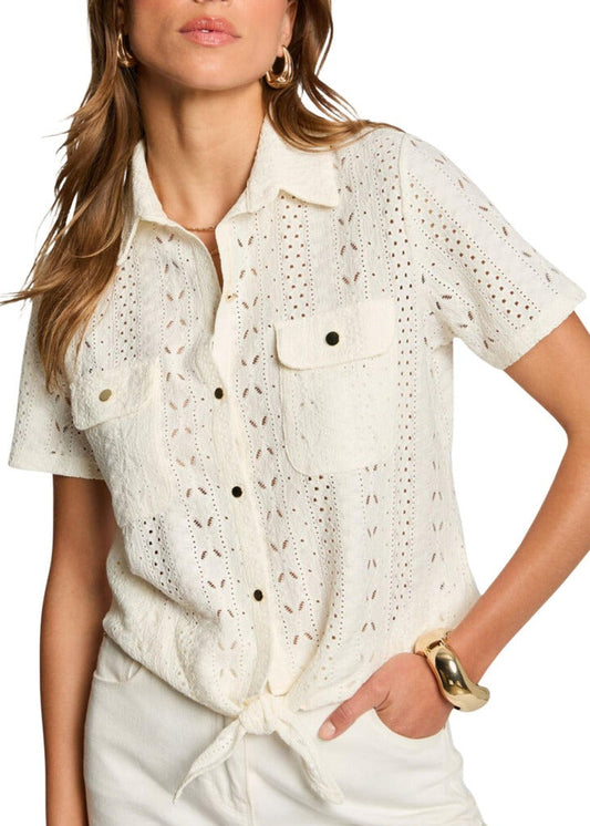 Camicia Donna Morgan De Toi Beige con Tasche e Bottoni