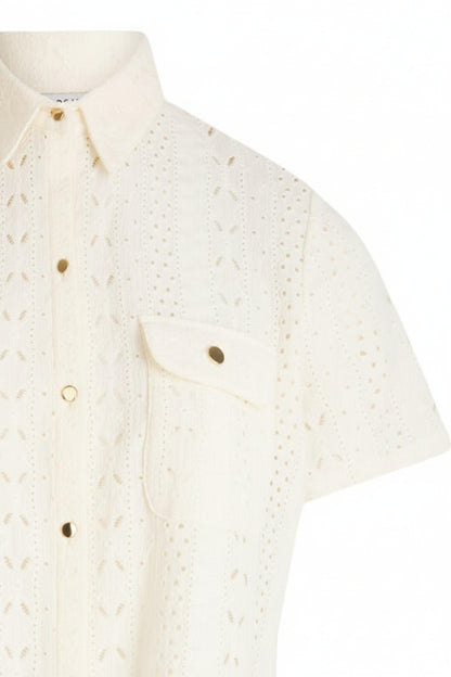 Camicia Donna Morgan De Toi Beige con Tasche e Bottoni