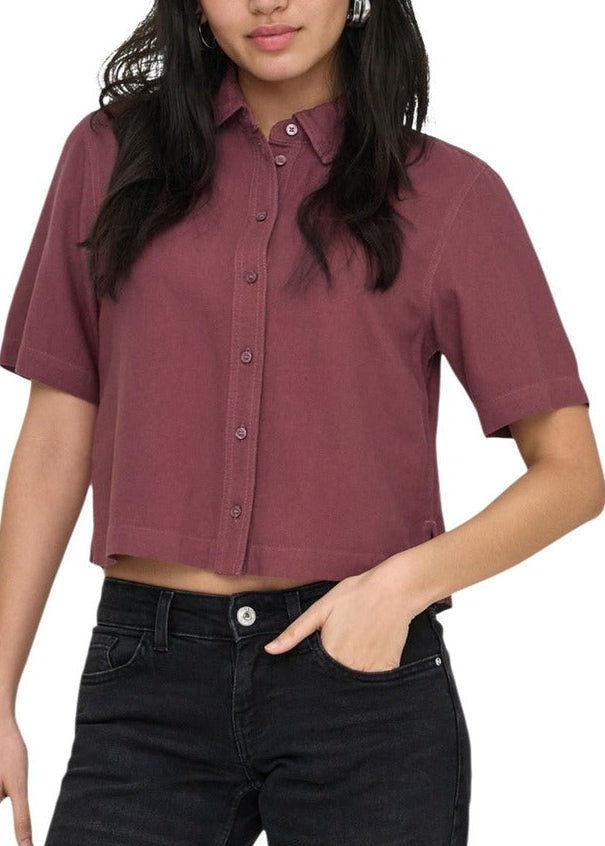 Camicia Donna Only Bianca con Bottoni Maniche Corte