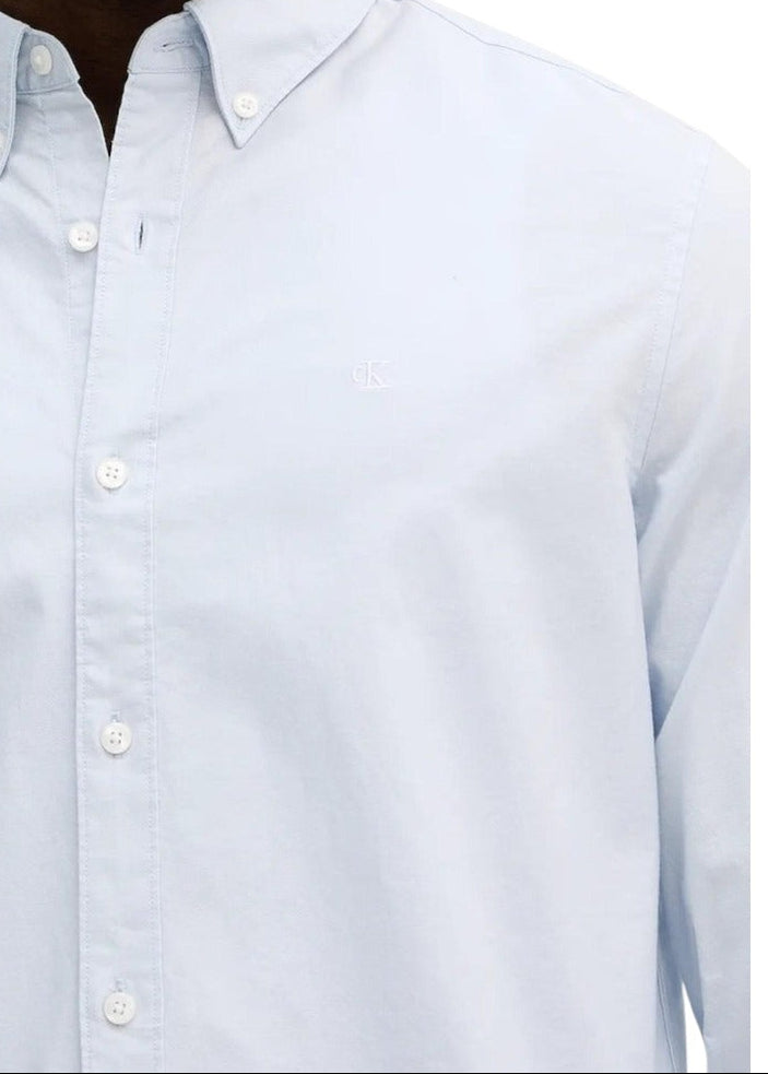 Camicia Uomo Calvin Klein Jeans Azzurra in Cotone