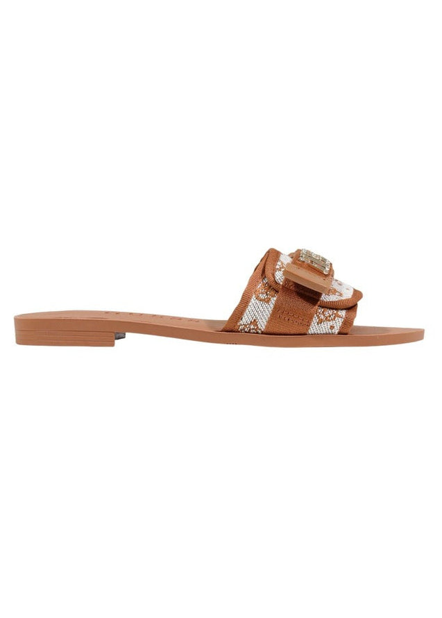Ciabatte Donna Guess Cammello con Stampa