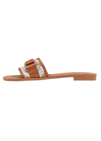 Ciabatte Donna Guess Cammello con Stampa