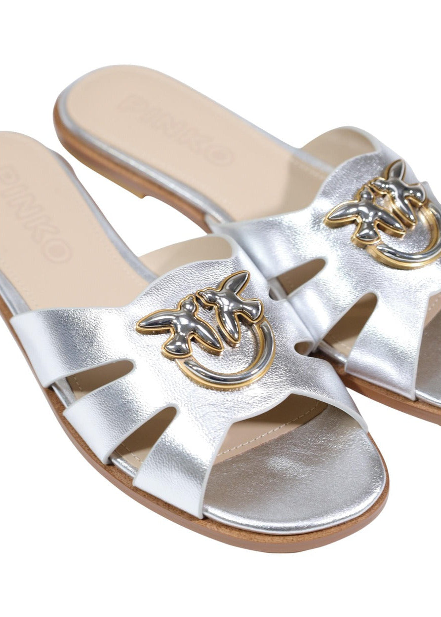 Ciabatte Donna Pinko Argento in Pelle