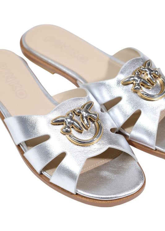 Ciabatte Donna Pinko Argento in Pelle