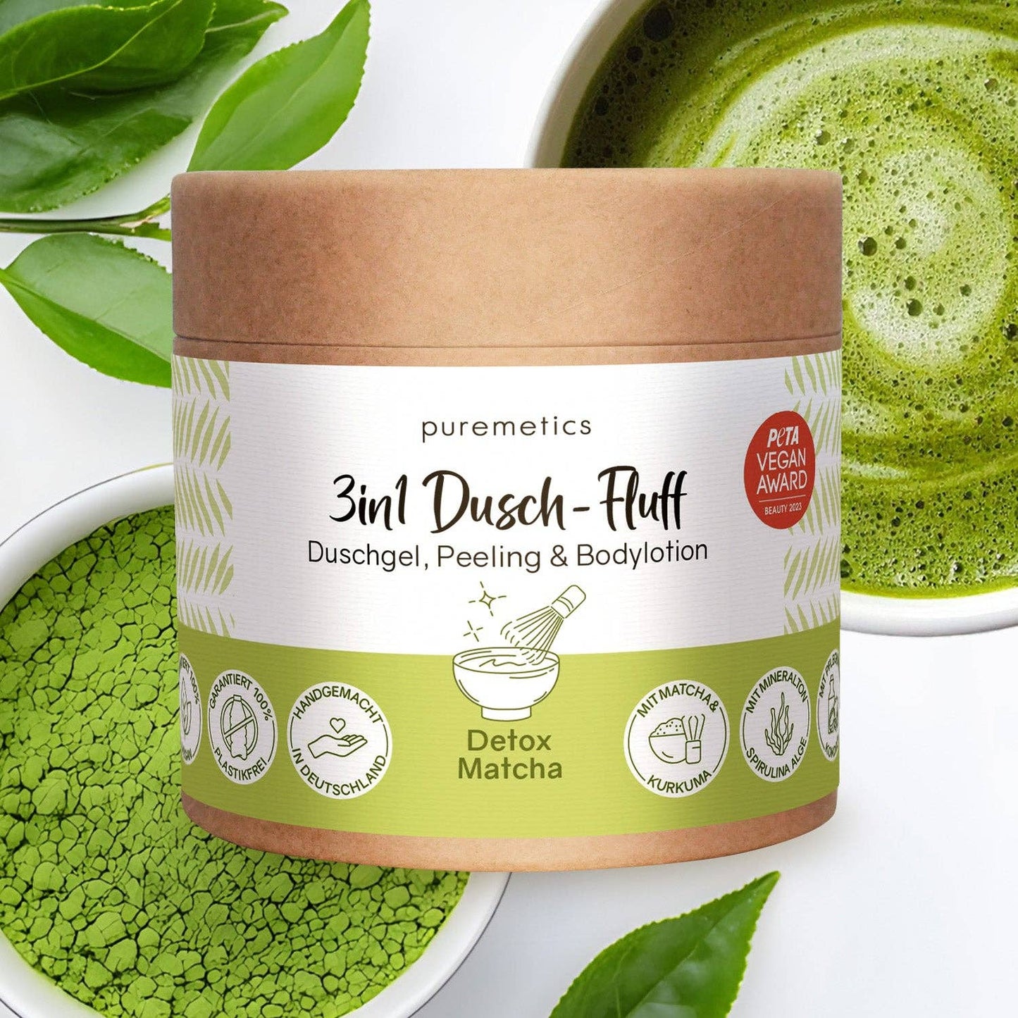 Doccia-Fluff Detox Matcha 3in1 – Detergente, Scrub & Idratazione 250g