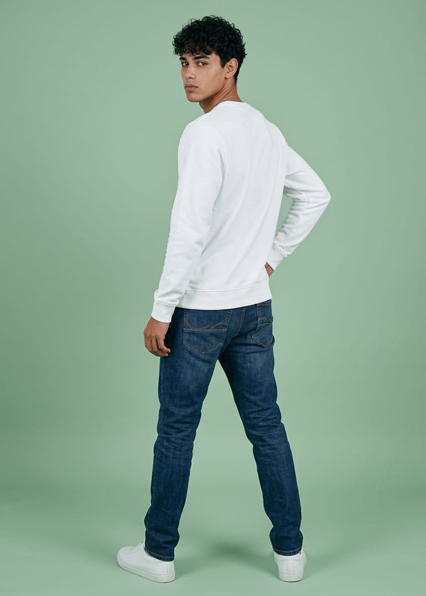Felpa Uomo Lyle & Scott Bianca con Stampa in Cotone