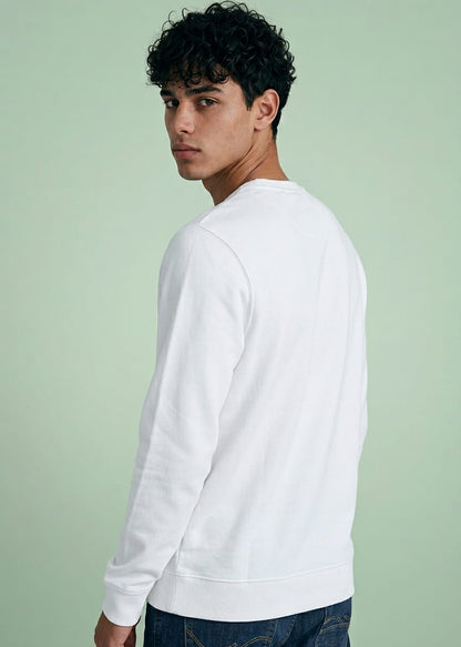 Felpa Uomo Lyle & Scott Bianca con Stampa in Cotone