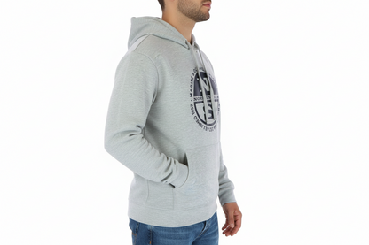 Felpa Uomo North Sails Grigia con Stampa e Tasche