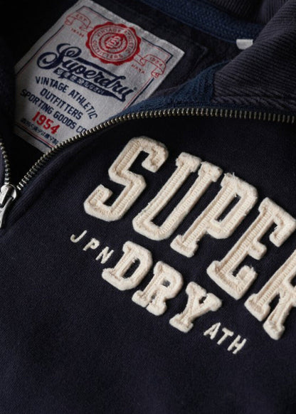 Felpa Uomo Superdry Blu con Stampa in Cotone