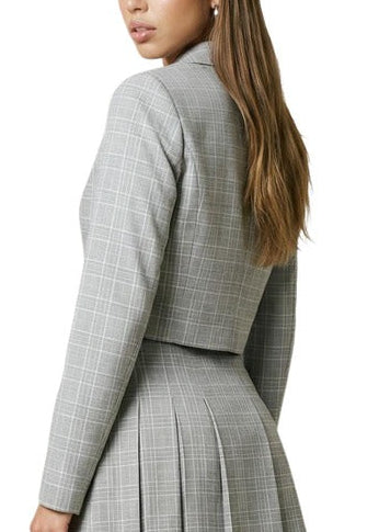 Giacca Donna I Am Beige a Quadri con Bavero