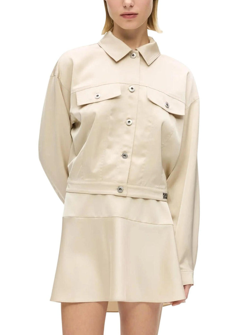 Karl Lagerfeld Jeans Damenjacke Beige mit Knöpfen