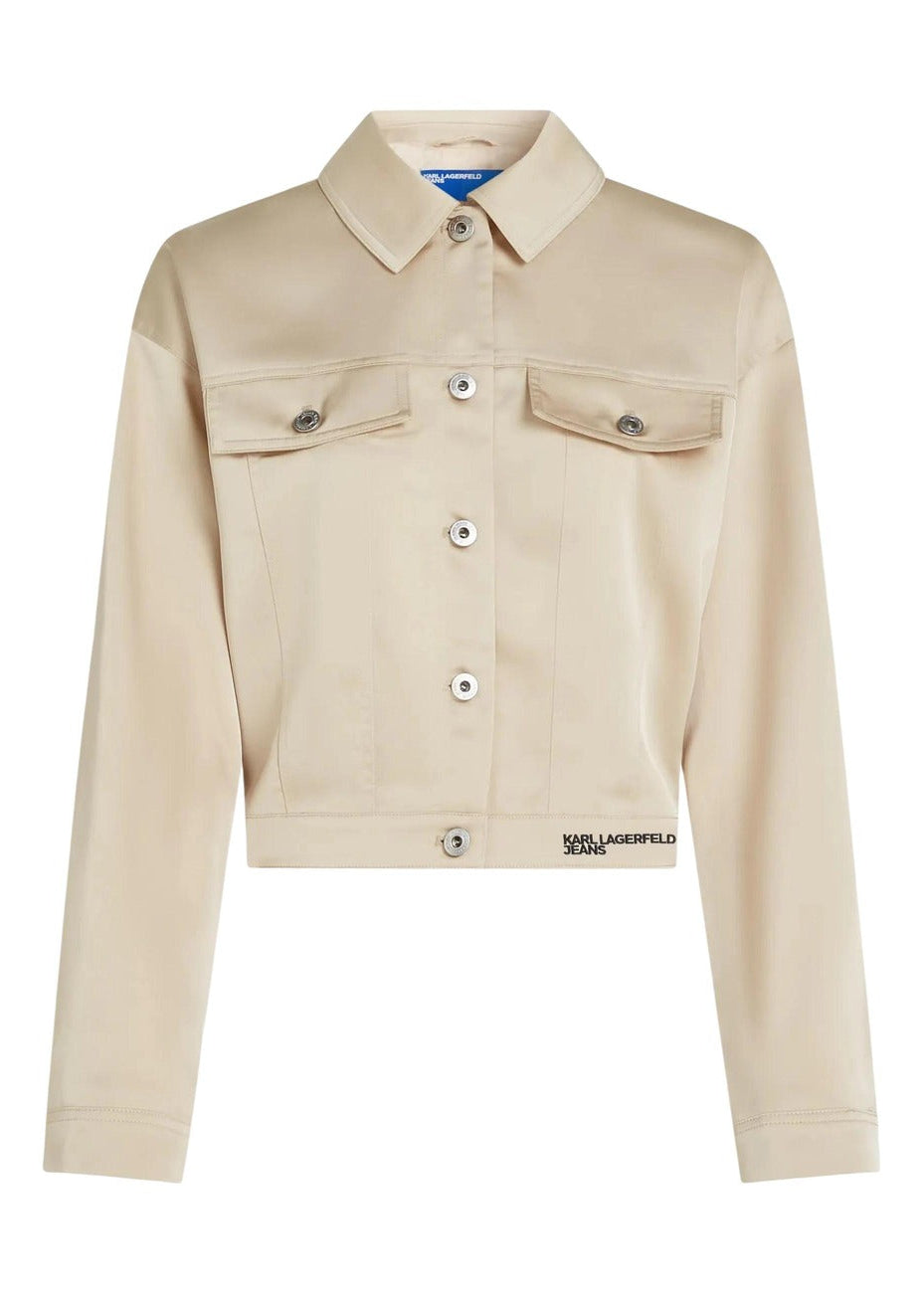 Karl Lagerfeld Jeans Damenjacke Beige mit Knöpfen