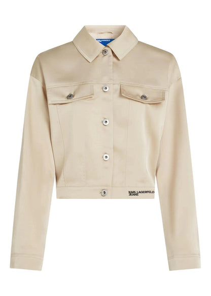 Karl Lagerfeld Jeans Damenjacke Beige mit Knöpfen