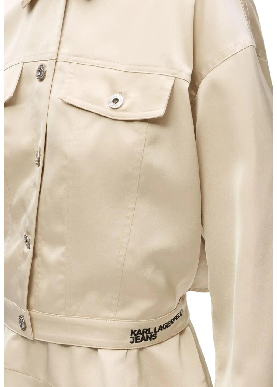 Karl Lagerfeld Jeans Damenjacke Beige mit Knöpfen