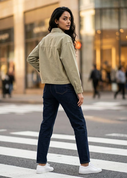 Giacca Donna Vero Moda Verde in Cotone