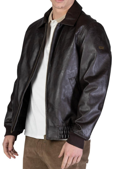 Giacca Uomo Guess Marrone con Zip