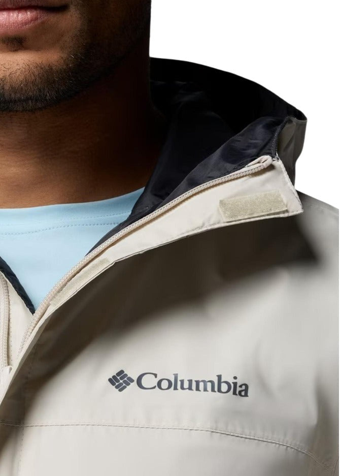 Giubbotto Uomo Columbia Grigio con Cappuccio e Zip