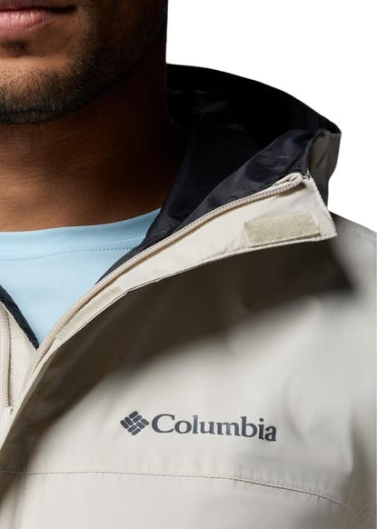 Giubbotto Uomo Columbia Grigio con Cappuccio e Zip