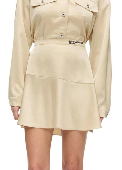 Gonna Donna Karl Lagerfeld Jeans Beige Satinata
