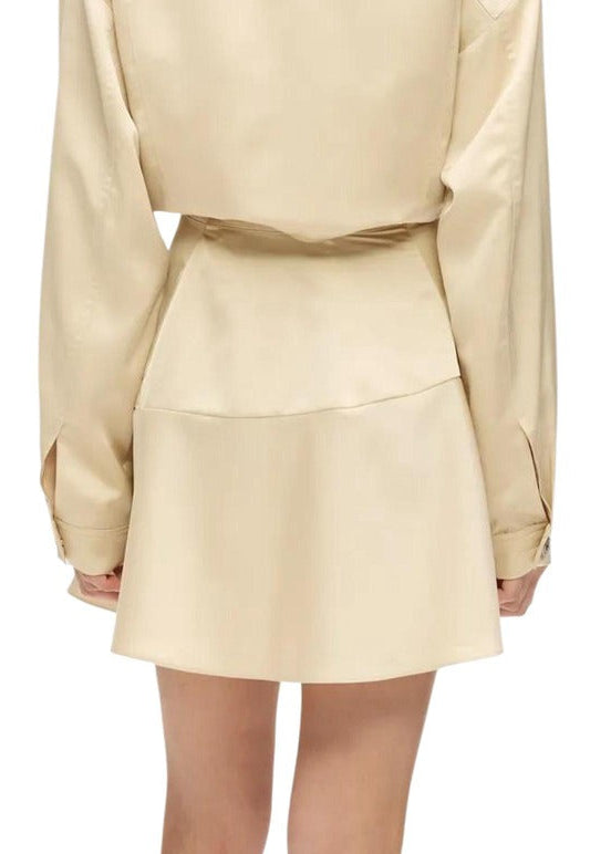 Gonna Donna Karl Lagerfeld Jeans Beige Satinata