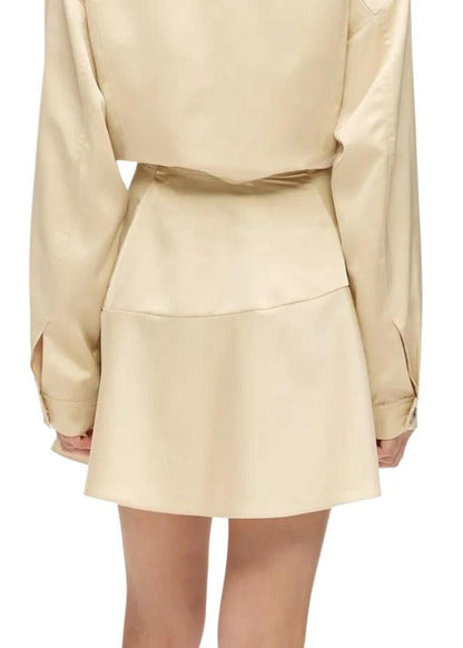 Gonna Donna Karl Lagerfeld Jeans Beige Satinata