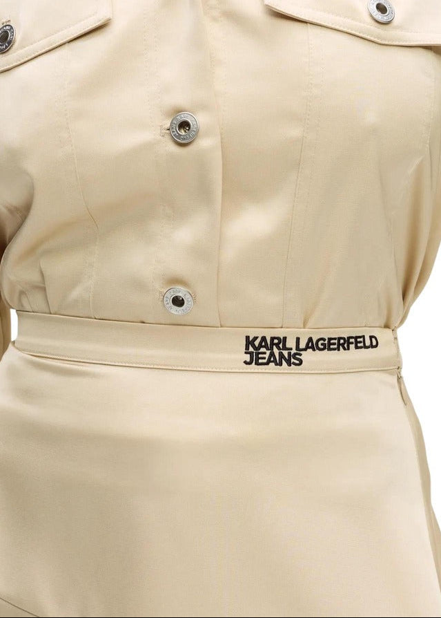 Gonna Donna Karl Lagerfeld Jeans Beige Satinata